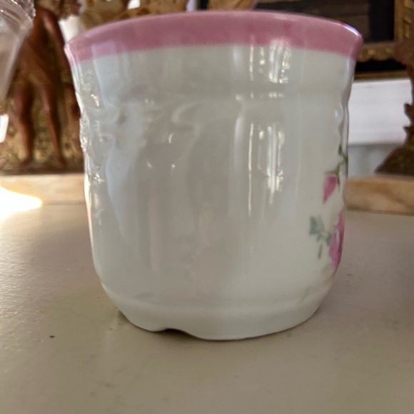 Vintage mustache mug, floral shave mug, rose, Victorian, pink - Picture 3 of 10